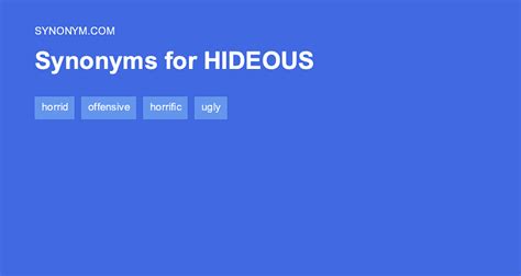 hideousness synonym